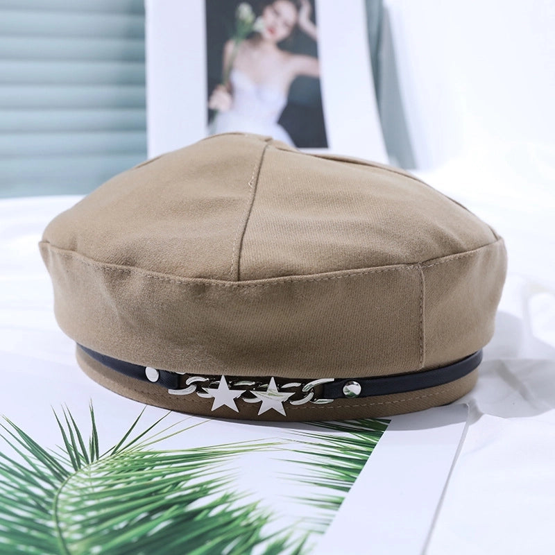 Women's Basic Solid Color Eaveless Beret Hat