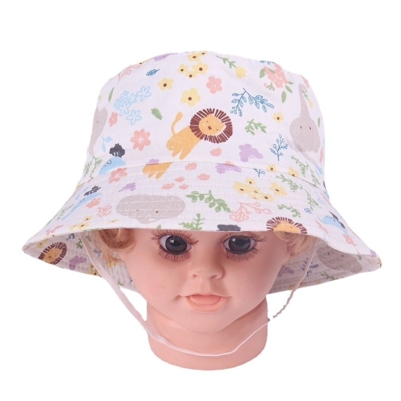 Children Unisex Basic Color Block Bucket Hat