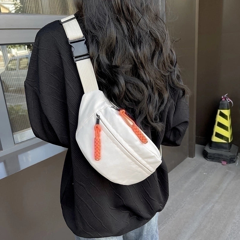 Women's Classic Style Color Block Oxford Cloth Waist Bags