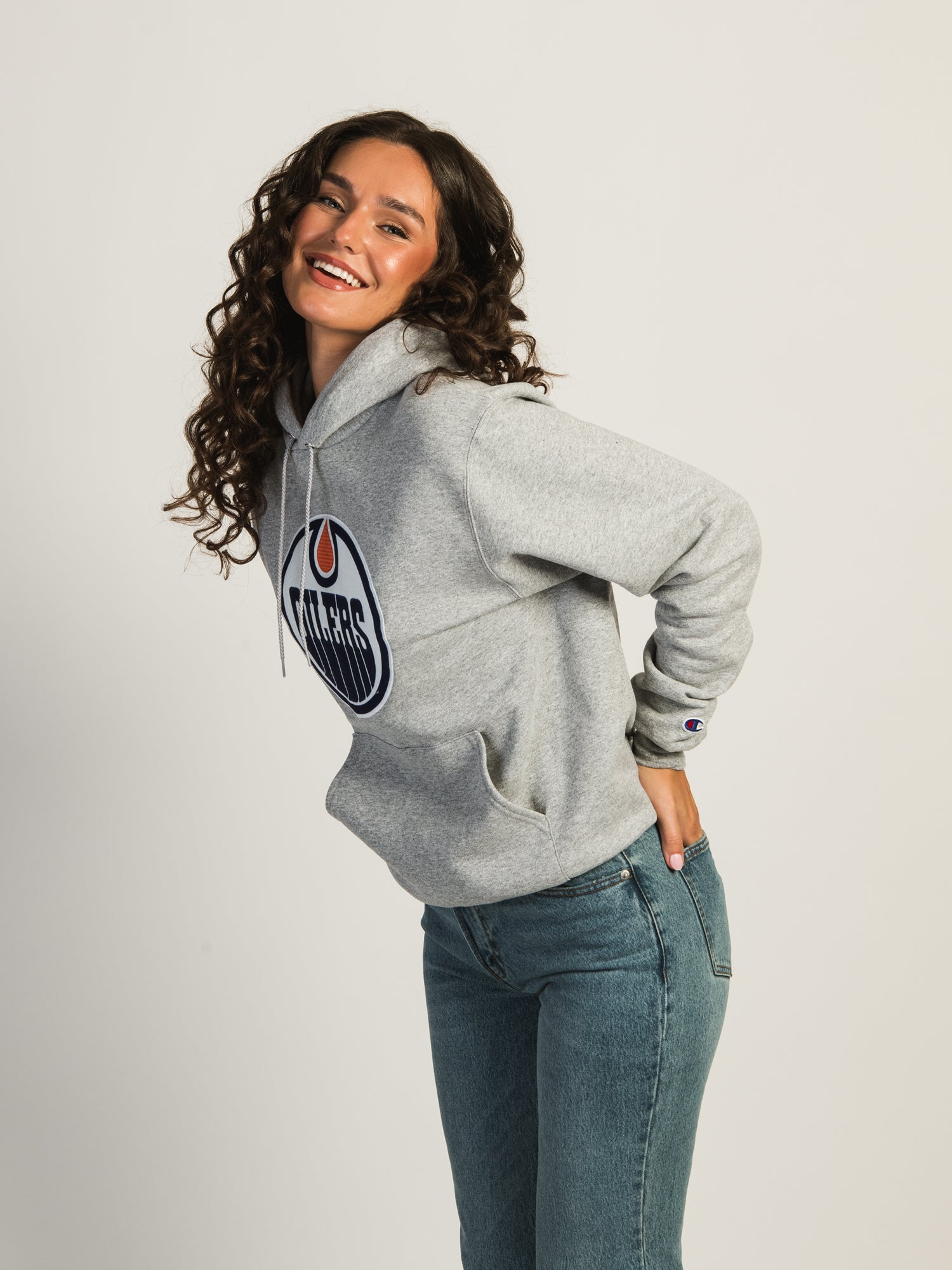 CHAMPION NHL EDMONTON OILERS PULLOVER HOODIE