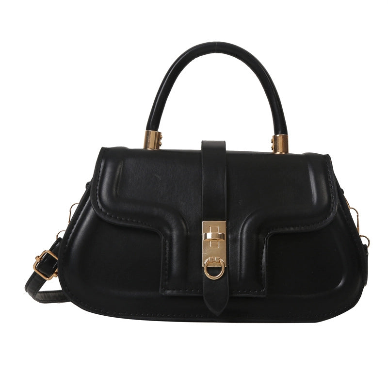 Women's Medium Pu Leather Solid Color Vintage Style Classic Style Magnetic Buckle Square Bag