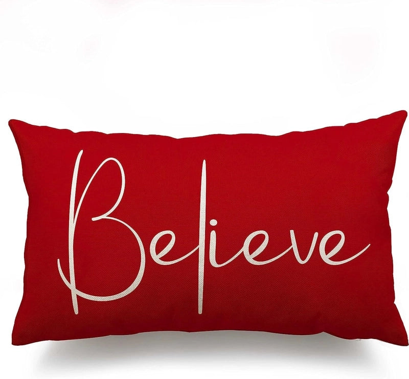 Christmas Vacation Letter Linen Pillow Cases Couch & Sofa Decor
