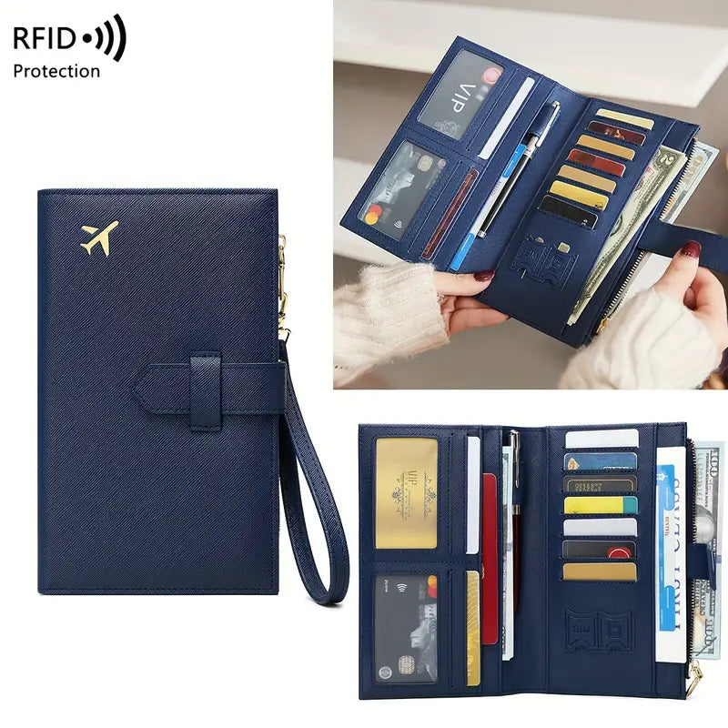 Simple Plane Pattern Long Travel Wallet