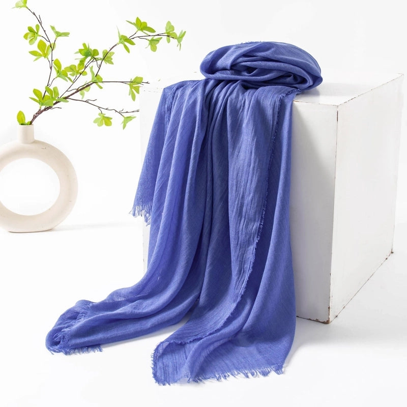 New Summer Solid Color Simple Scarf Commuter Sunscreen Shawl Scarf Women's High-grade Scarf Scarf Scarf