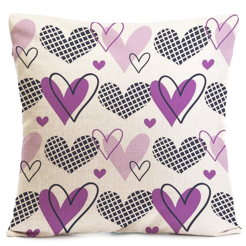 Valentine'S Day Casual Elegant Minimalist Heart Shape Linen Pillow Cases Couch & Sofa Decor