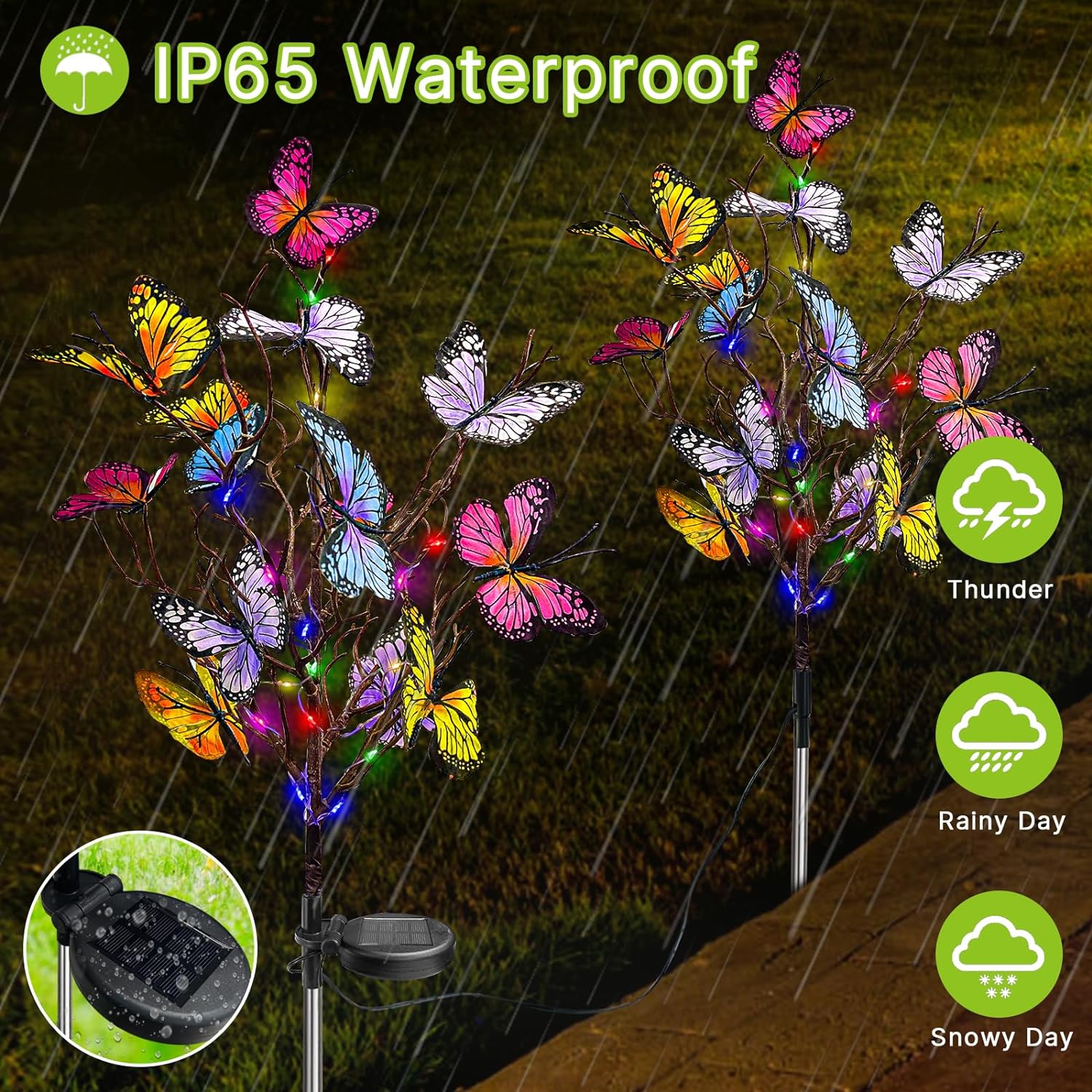 🙌LAST DAY 49% Off😍Solar Outdoor Butterfly Lights🦋💐