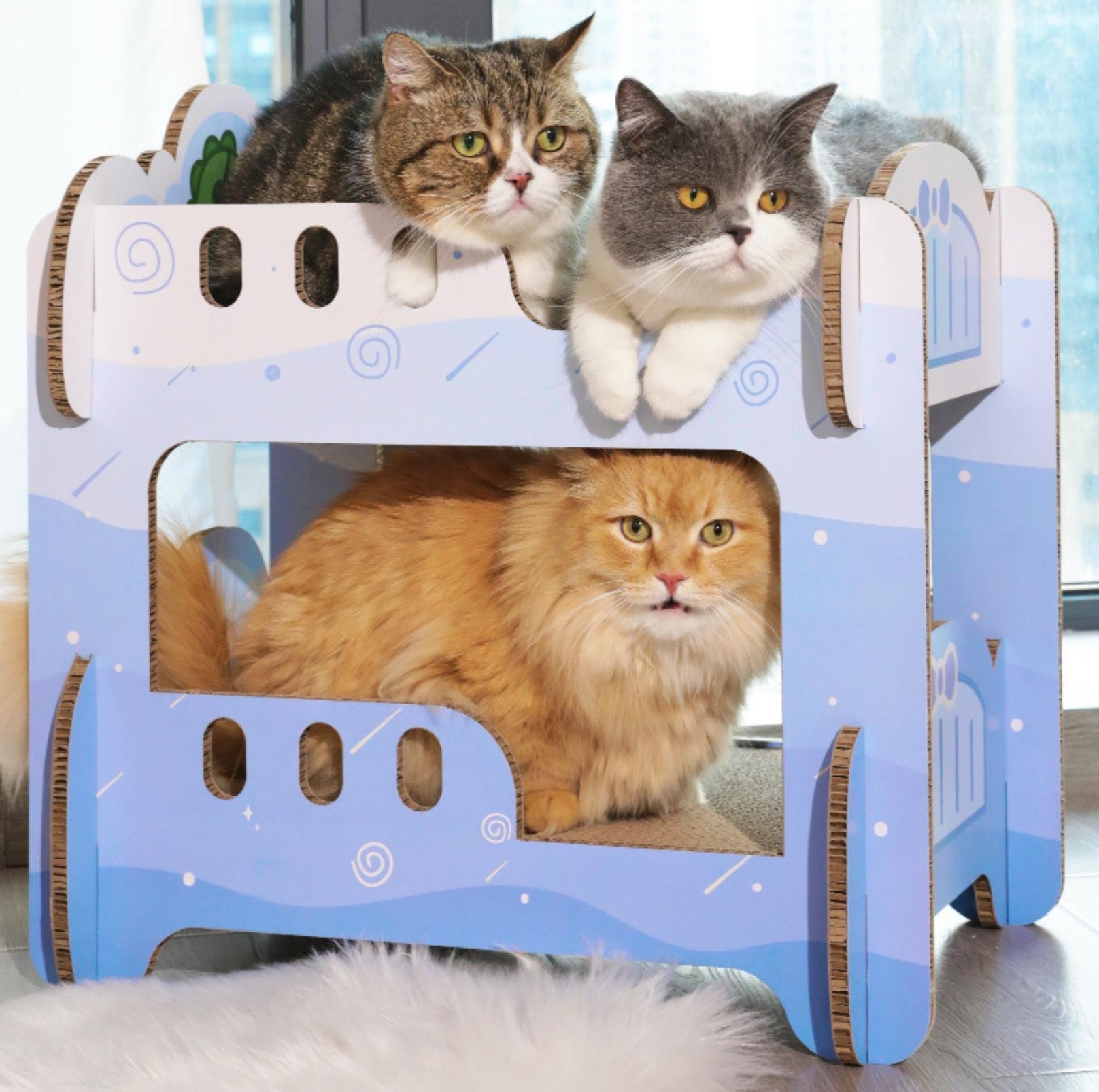 Tinypet Bunk Bed Scratching Board Cat Scratcher