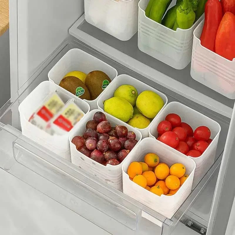 PACK OF 4 REFRIGERATOR FOOD STORAGE BOXES