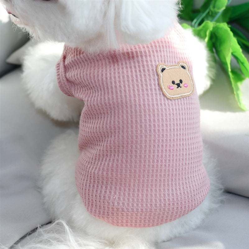 Breathable Bear Printed Cat Dog Vest