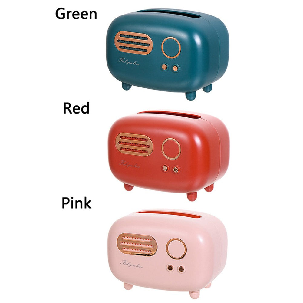 Retro Radio Model Tissue Box. Desktop Paper Holder Decoration Box
