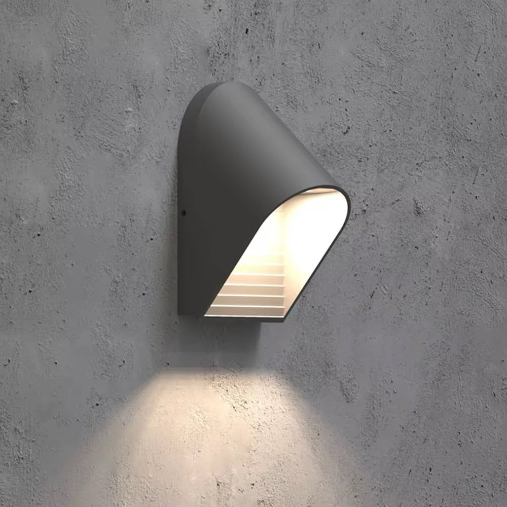 Modern Outdoor LED Wall Light - Black Aluminum 5 WATTS