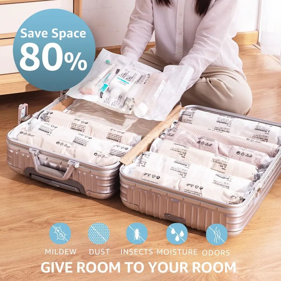 10pcs Travel Cloth Organizer. Travel Space Saver Compression Storage Bag