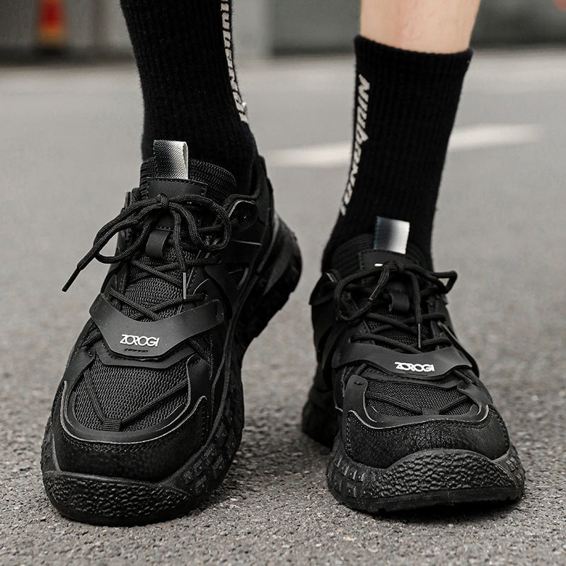 Men's Trendy Solid Color Thick-soled Heightening Shoes
