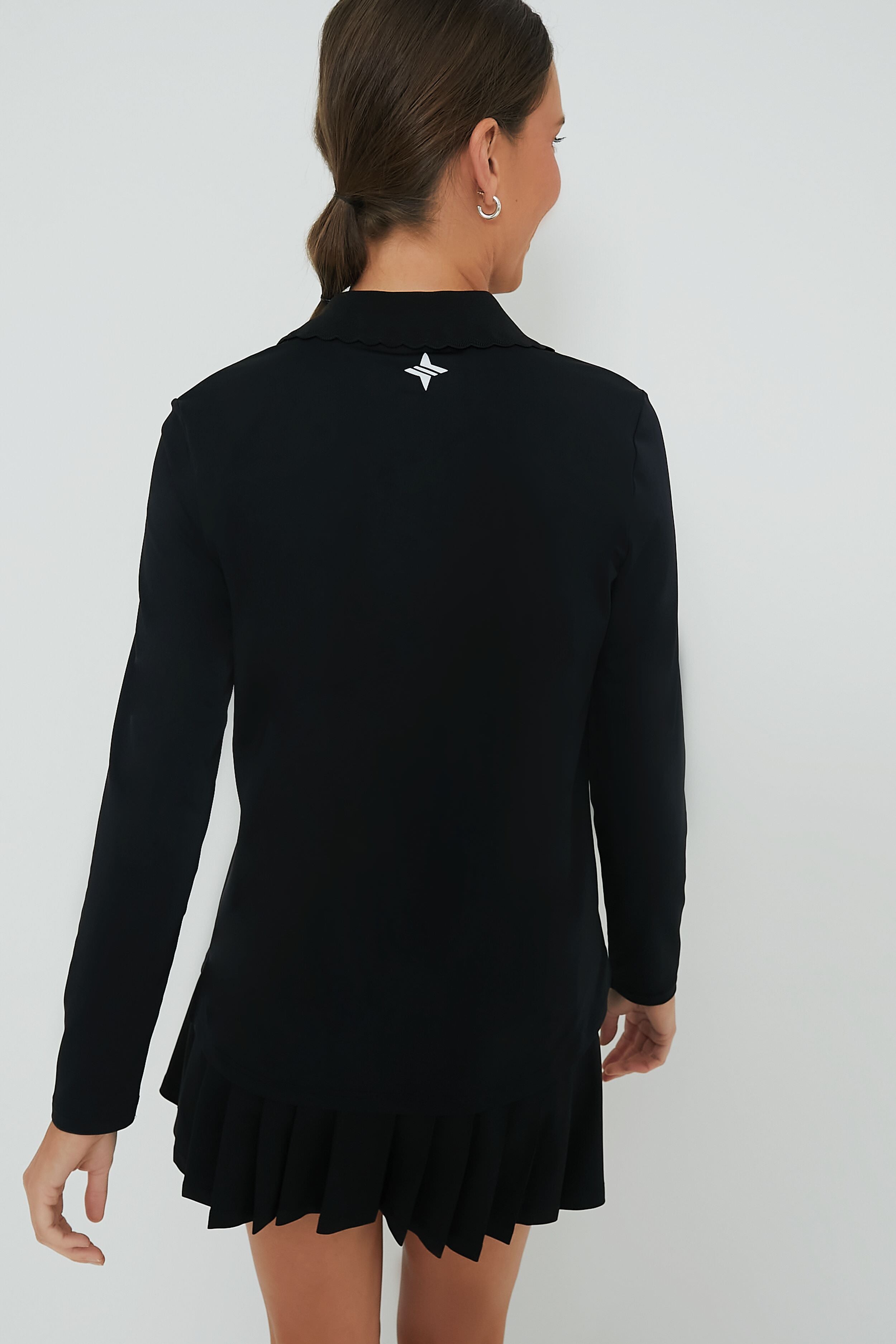 Black Long Sleeve Caroline Polo