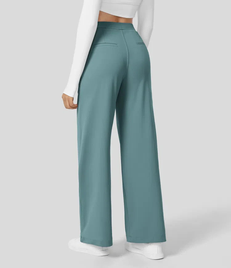 Quinn | High Waist Trousers with Side Pockets