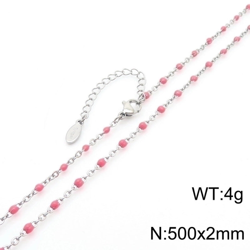 Minimalist Printing Stainless Steel Alloy Plating Gold Plated Necklace