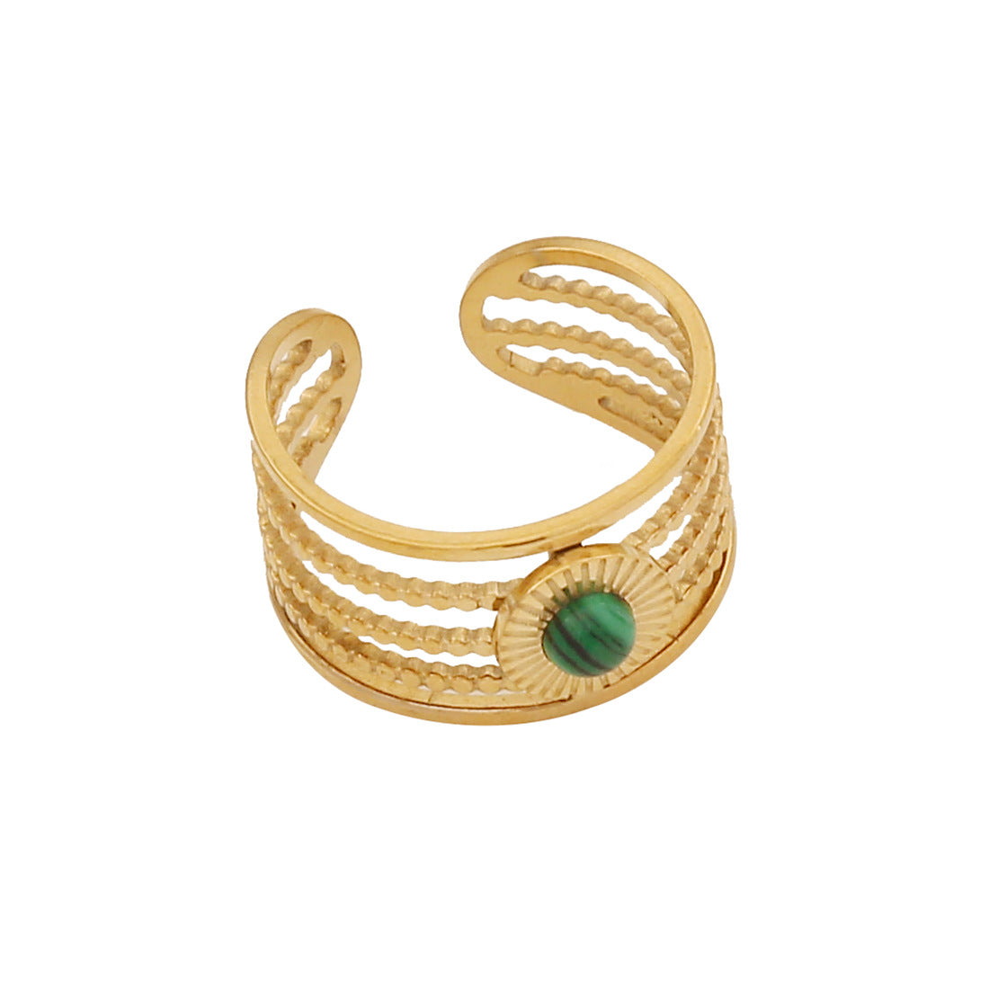 Retro Vintage Geometric Stainless Steel Electroplating Rings