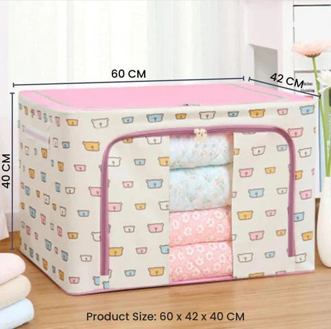 Fabric Foldable Storage Rack . Foldable Steel Frame Clothes Storage Box