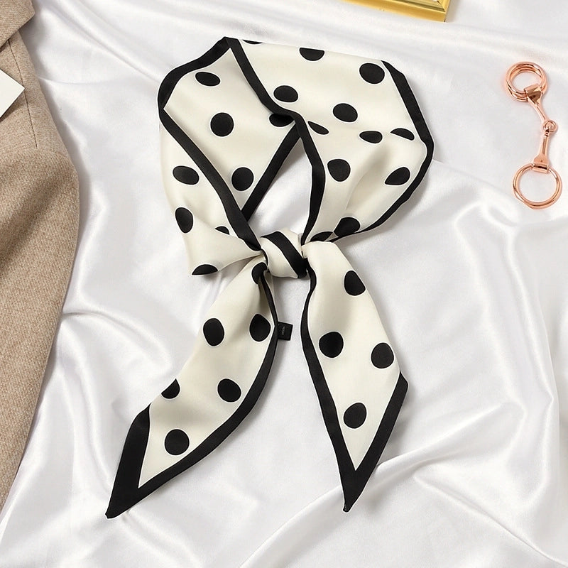 Women's Elegant Flower Satin Silk Scarf
