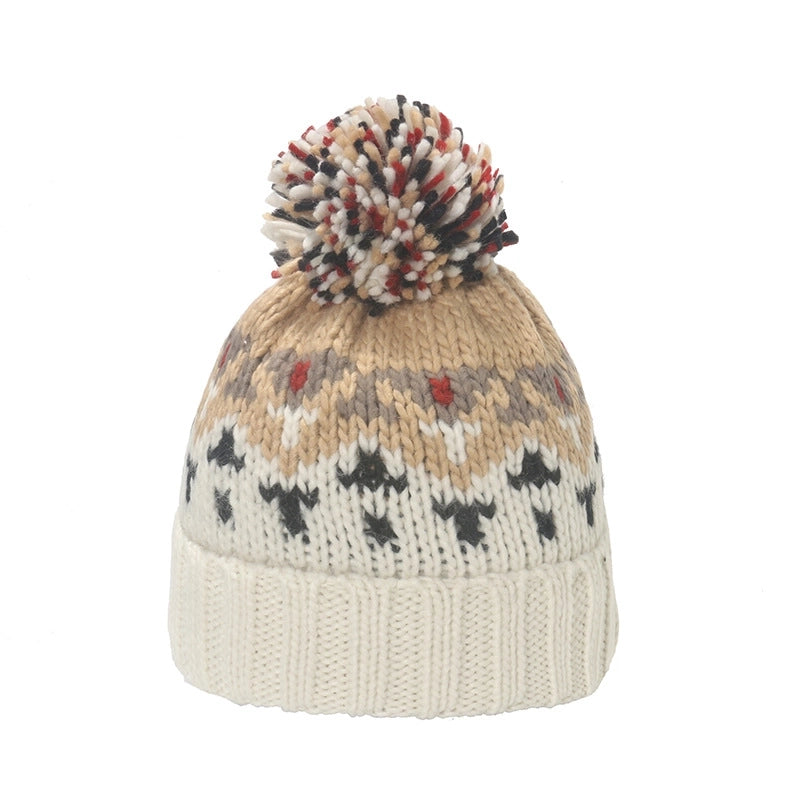 Women's Elegant Basic Color Block Eaveless Wool Cap