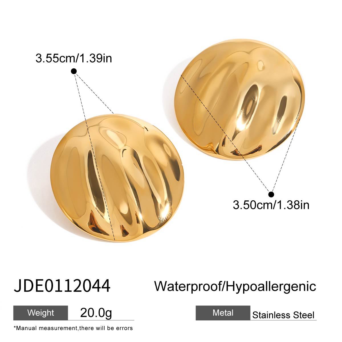 Titanium Steel Round Earrings Earrings Female Niche Earrings Stainless Steel Earrings