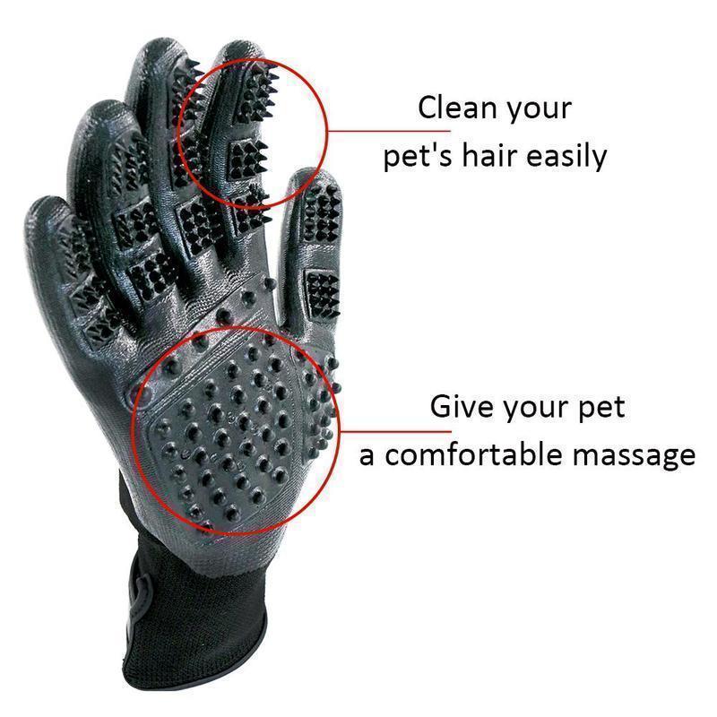 Pet Grooming Gloves. For Cats. Dogs & Horses