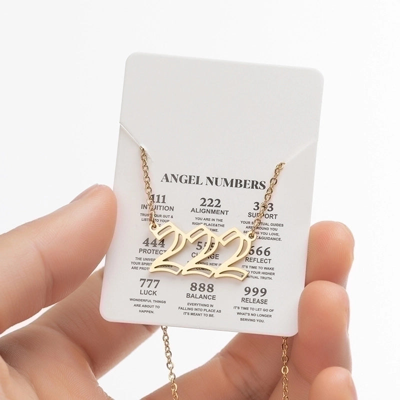 Retro Letter 201 Stainless Steel 18K Gold Plated Plating Stainless Steel Necklaces