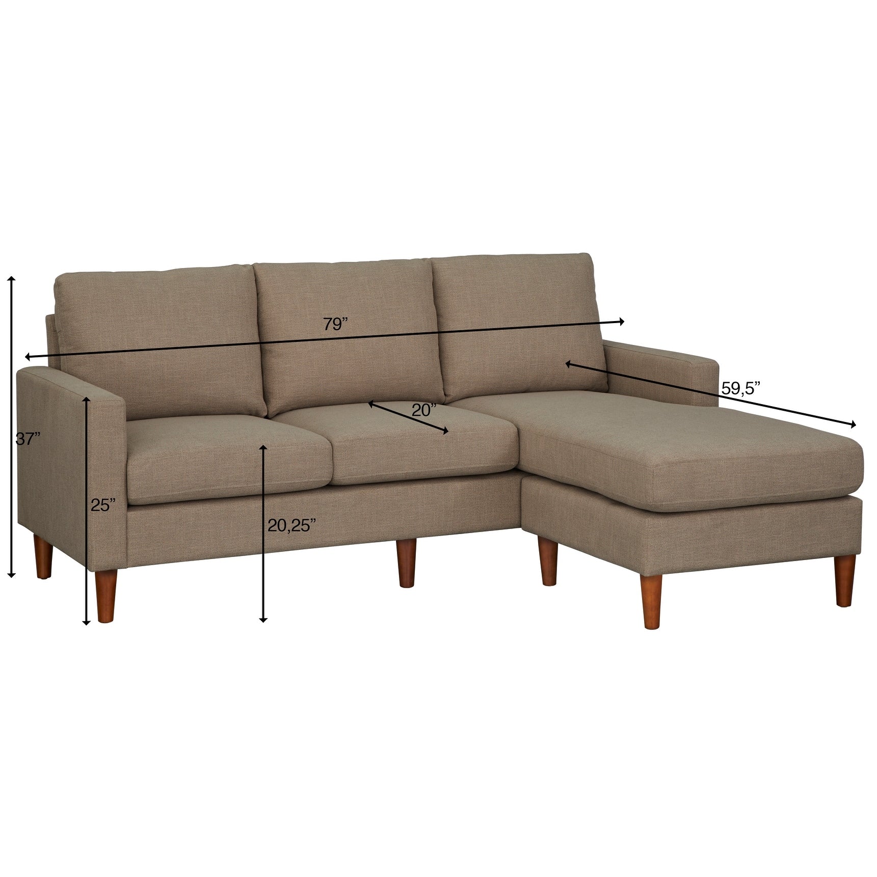 Lifestory Sofa with Reversible Chaise