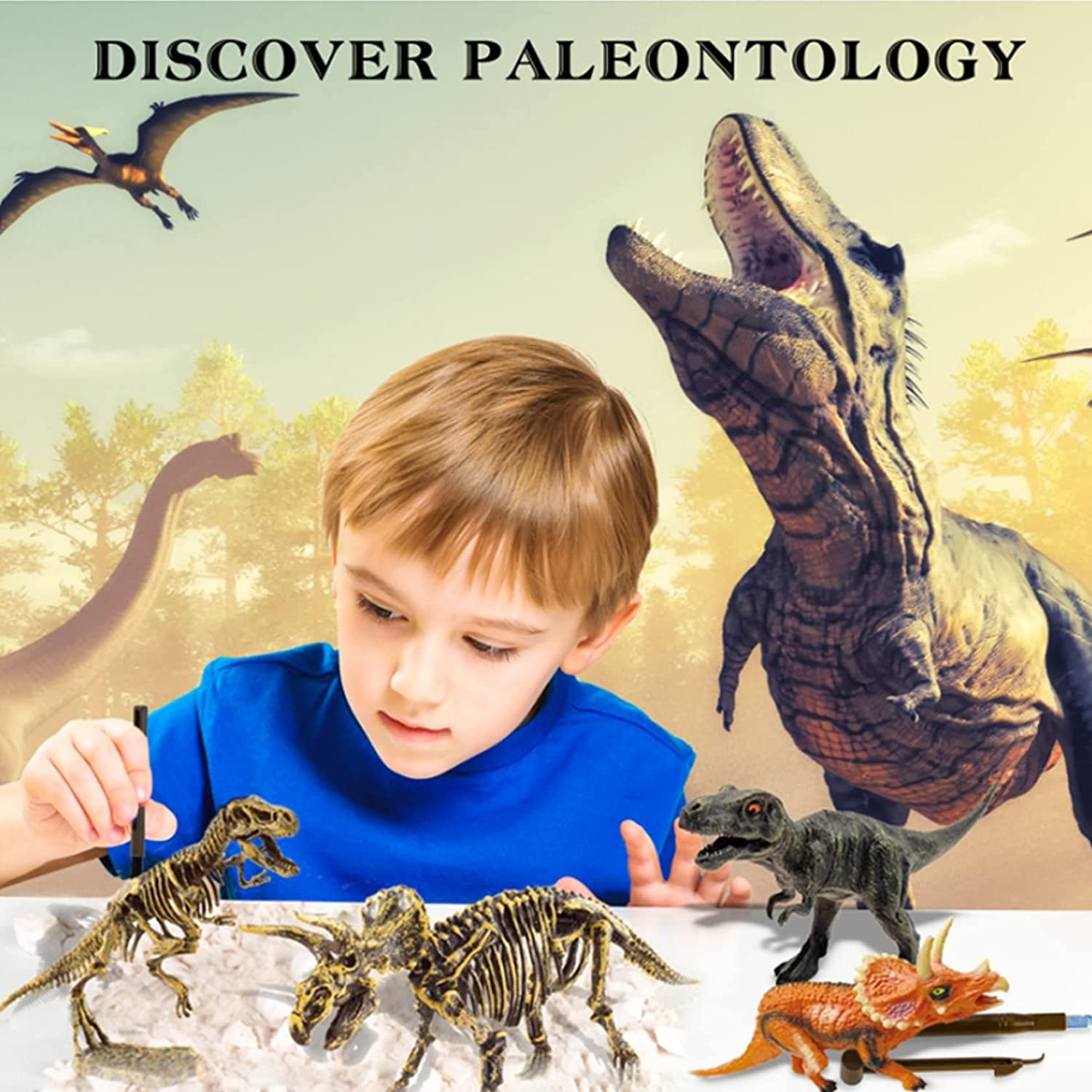 Great Educational Toy for Kids🎁2022 New Arrival Dinosaur Fossil Digging Kit - Get Three Tools For Free🔥