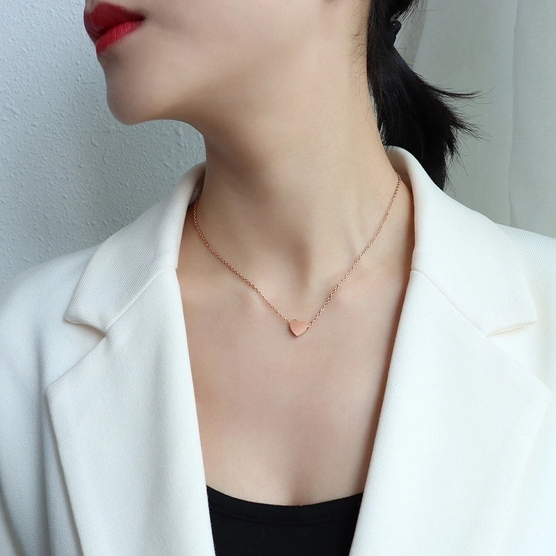 Heart 304 Stainless Steel 18K Gold Plated Plating Necklace