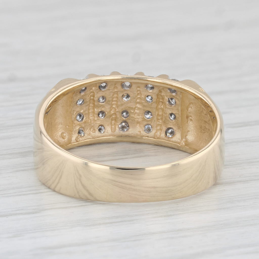 0.50ctw Diamond Ring 14k Yellow Gold Size 10 Men's