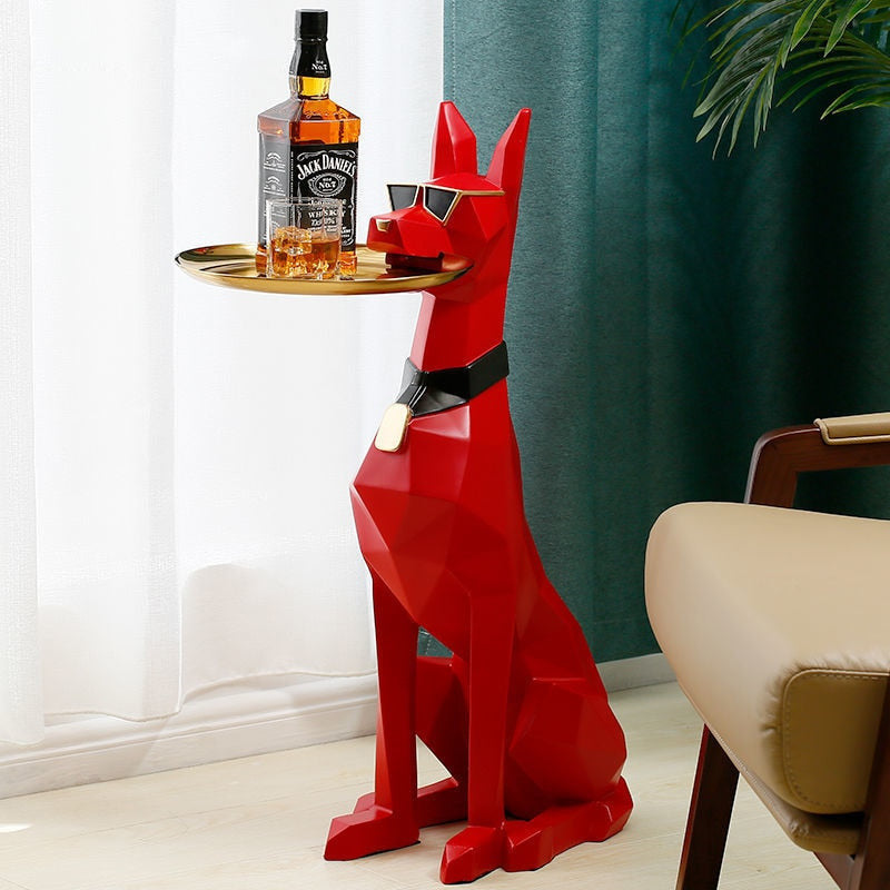 Doberman Nordic Sculpture Tray Table