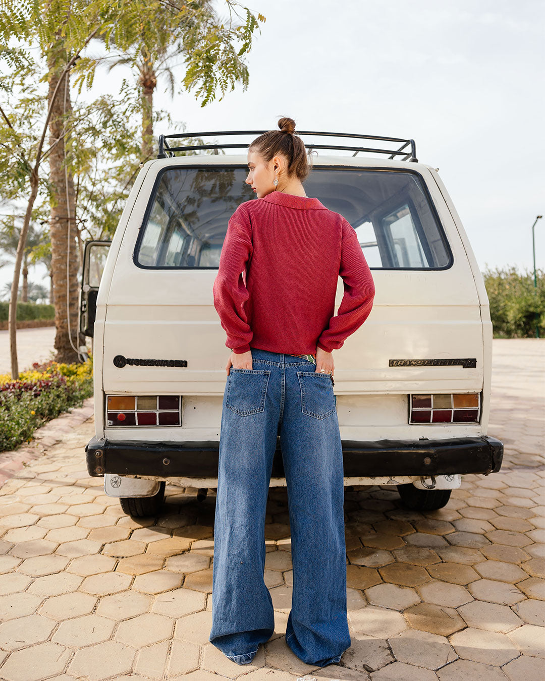 Women Wide leg Denim pants