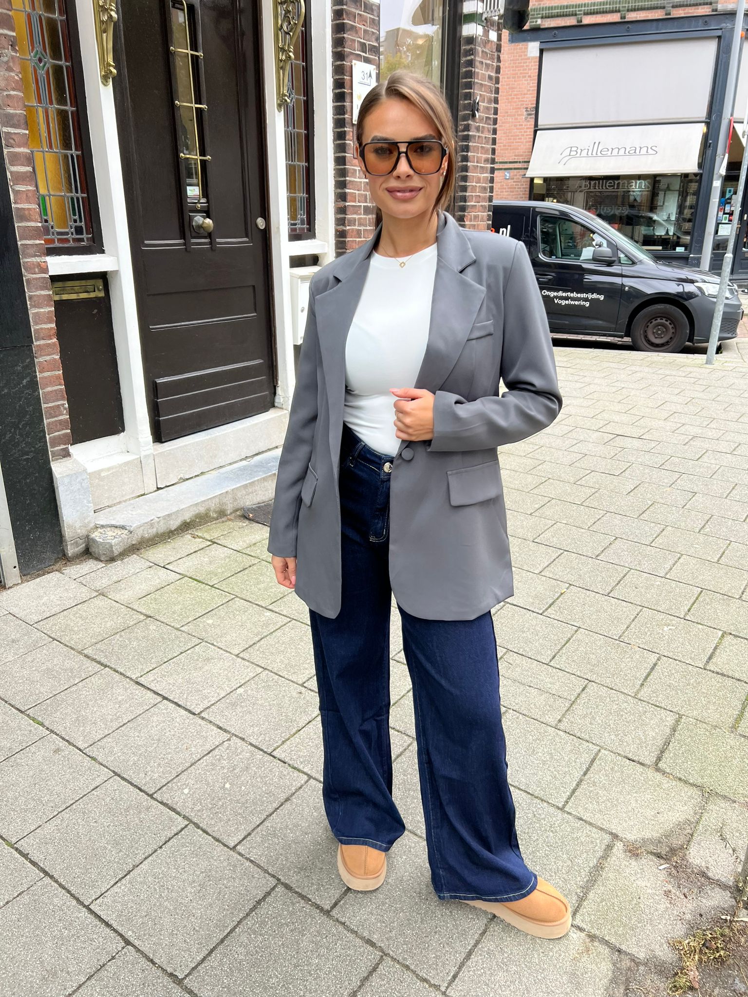 Nola Blazer Dark Grey