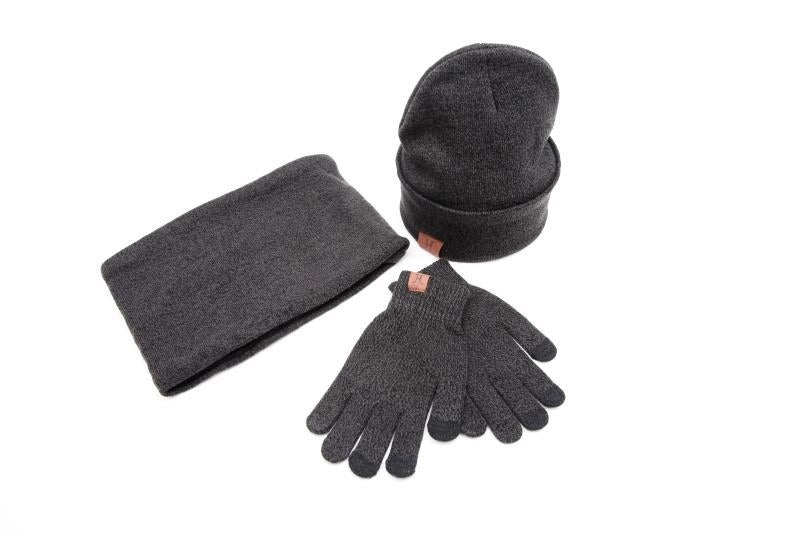 Winter Scarf Hat Gloves Three-piece Knitted Gloves Wool Scarf Warm Suit