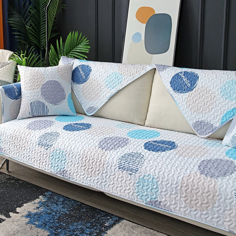 Cotton Sofa Cushion Four Seasons Universal Non-slip Cotton Cushion Light Luxury Sofa Cover Towel Cover Cloth For Hair