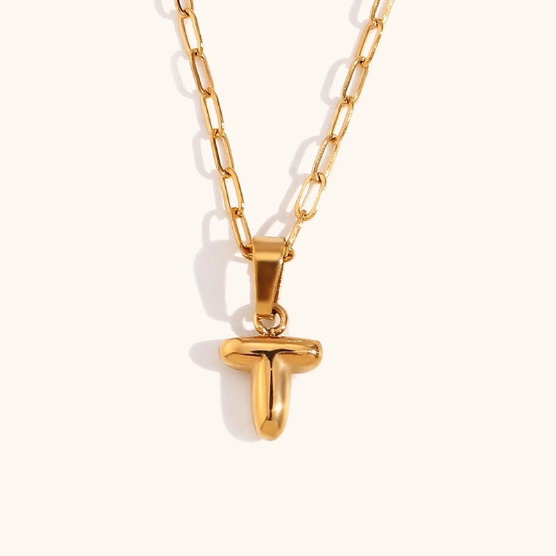 Minimalist Commute Letter Stainless Steel Titanium Steel Plating Gold Plated Pendant Necklace