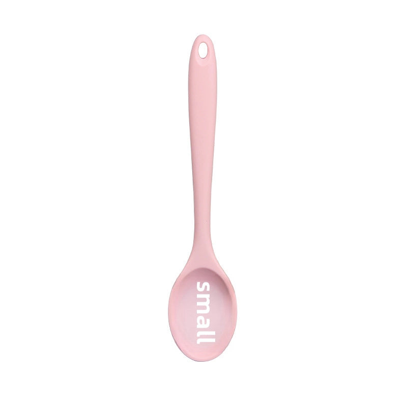 Food Grade Integrated Silicone All-inclusive Small Colander Small Soup Spoon Children Salad Mixing Spoon  In Stock