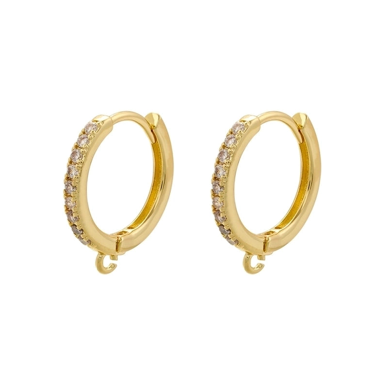 1 Pair Ig Style Minimalist Circle Plating Inlay Copper Zircon 18k Gold Plated Hoop Earrings