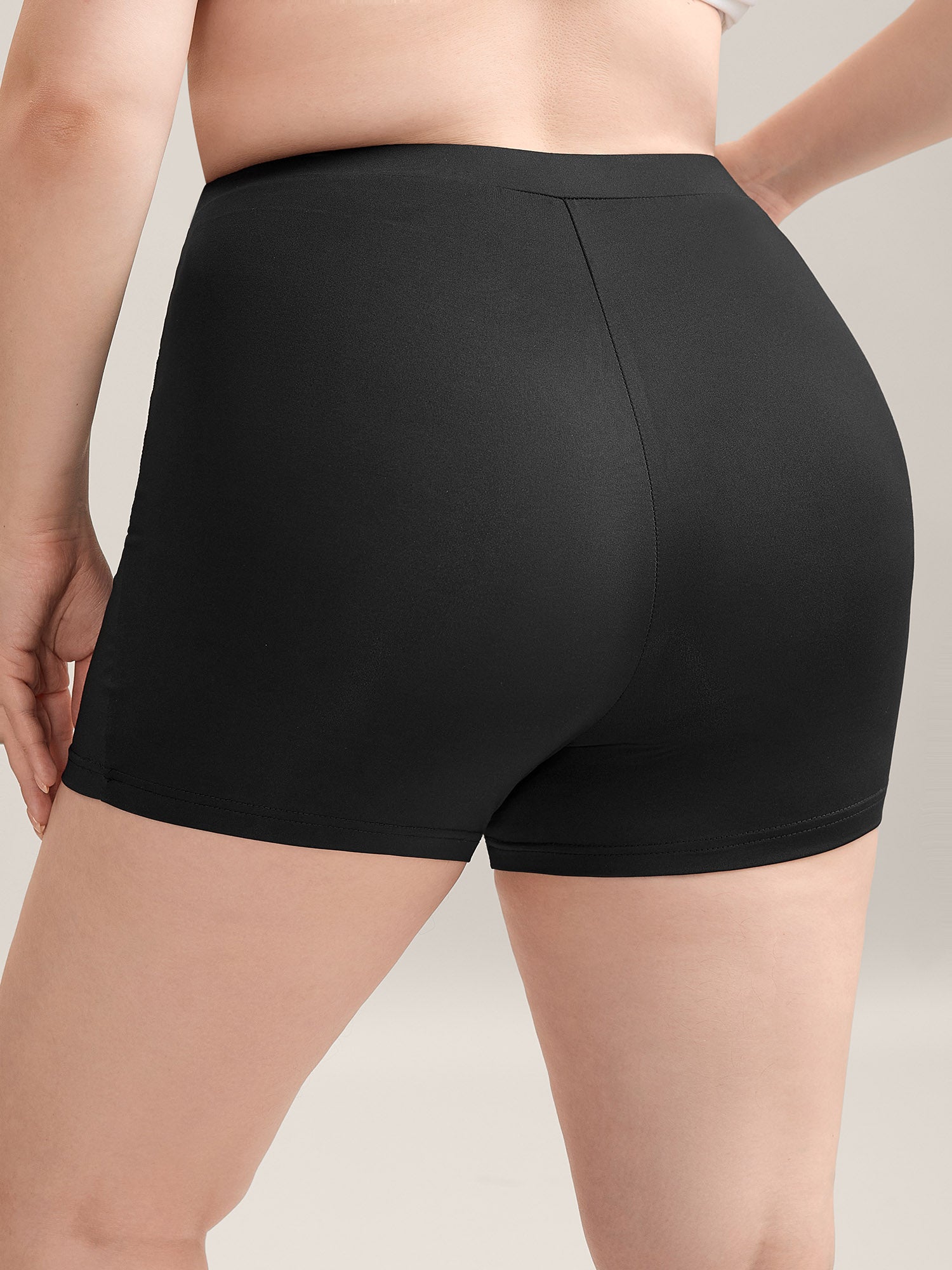 Stretchy Mid Waist Tight-Fit Shorts