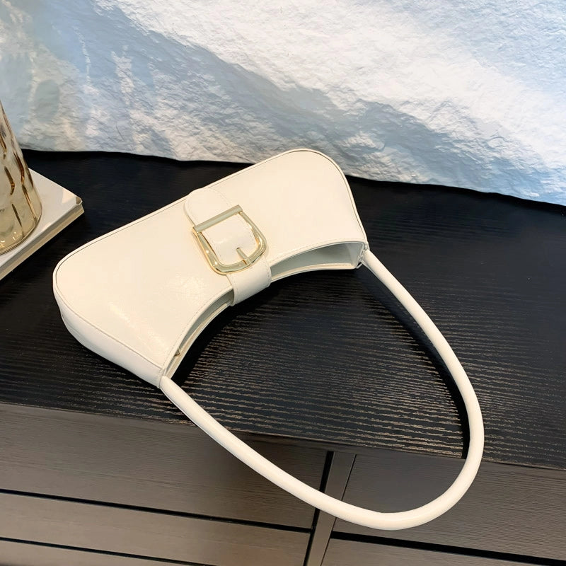 Women's Pu Leather Solid Color Streetwear Square Zipper Shoulder Bag