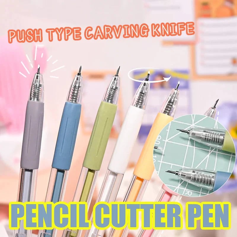 Cartoon Pattern Student Utility Knife Pen6 Pcs)