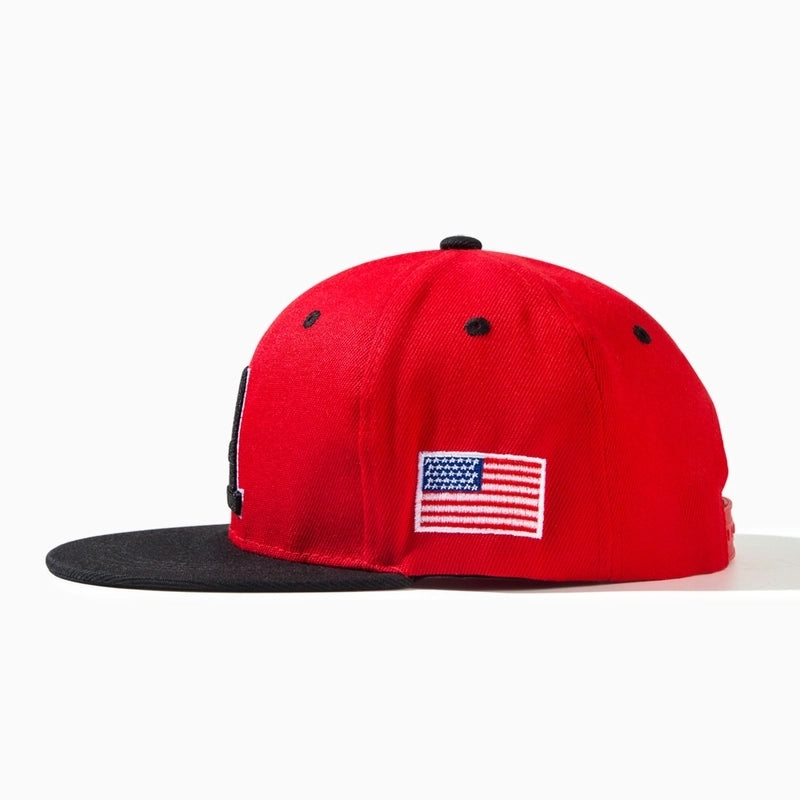 Unisex Casual Hip-Hop Streetwear National Flag Letter Flat Eaves Baseball Cap