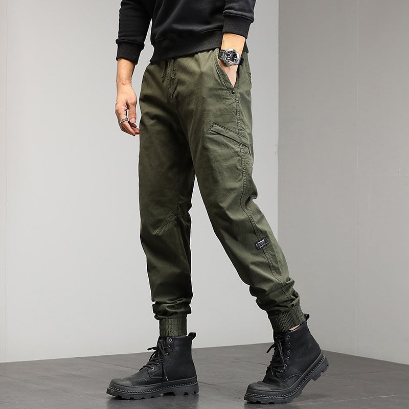 Retro Multi-Pocket Casual Pants