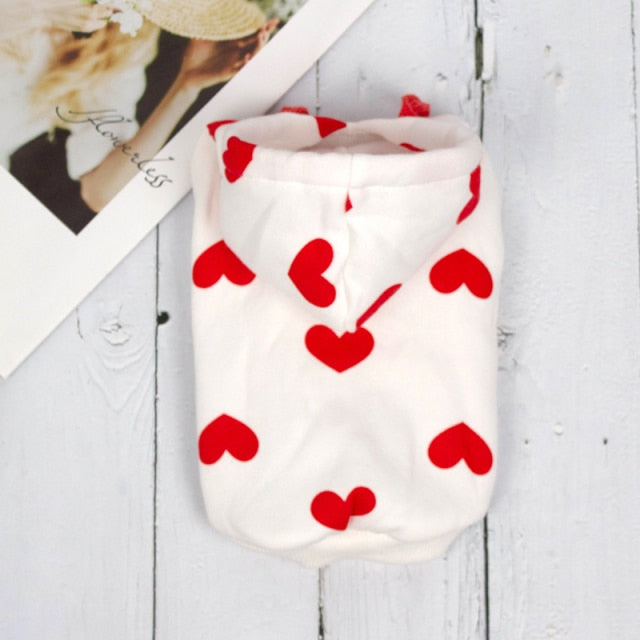 Cute Heart Dog Hoodie Sweatshirt