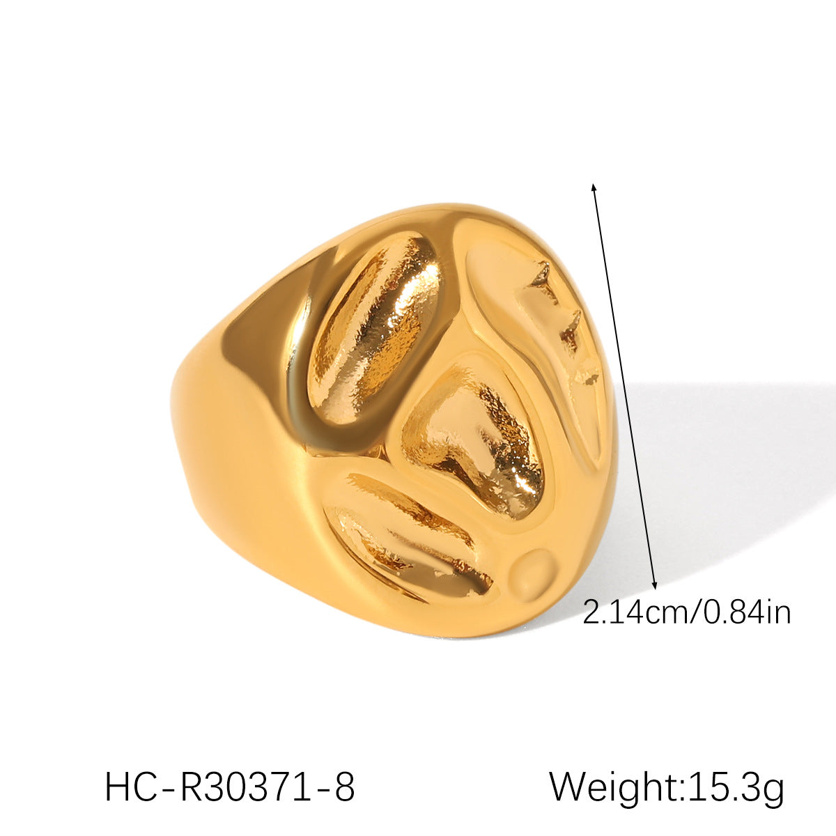 Ins Style Stainless Steel Twist Ring Female Round Bead Ring Star Chain Ring