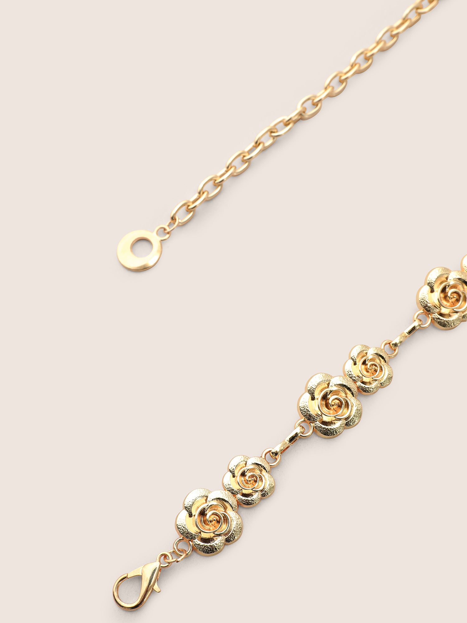 Metal Rose Decor Elegance Chain Belt