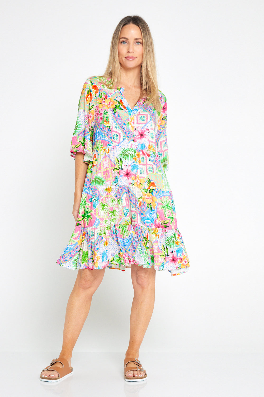 Kailani Dress - Tropical Multi