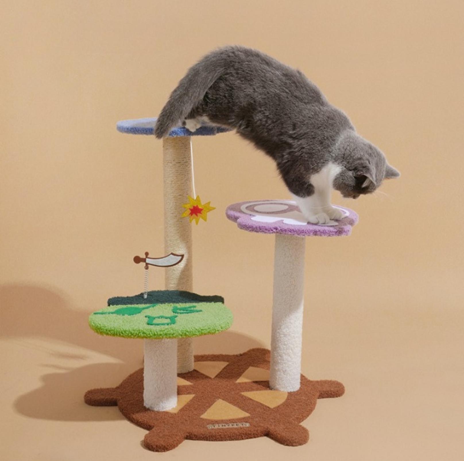 Tinypet Captain A-Bing's Pirate Ship Cat Tree Climbing Frame