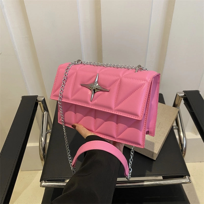 Women's Vintage Style Classic Style Solid Color Lingge Pu Leather Shopping Bags